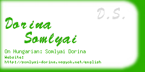 dorina somlyai business card